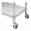 Stół ze stali nierdzewnej na kółkach - 60 x 80 cm - 135 kg ROYAL CATERING 10012814 RCAT-80/60-WS